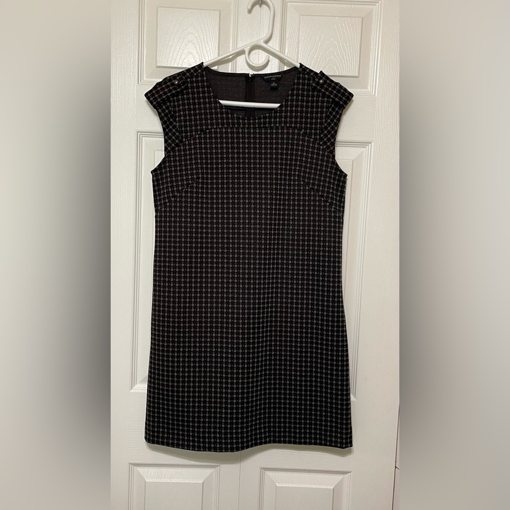 Banana Republic Black and White Mini Sheath Dress